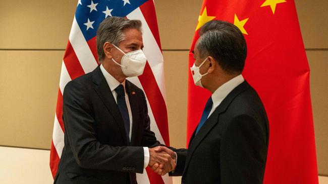 US Secretary of State Antony Blinken (L) meets with Chinese Foreign Minister Wang Yi on the sidelines of the 77th session of the United Nations General Assembly at UN headquarters in New York City in September last year.