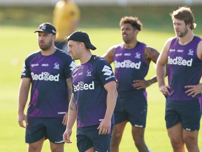 Kenny Bromwich, Cameron Munster, Josh Addo-Carr and Christian Welch train in Albury.