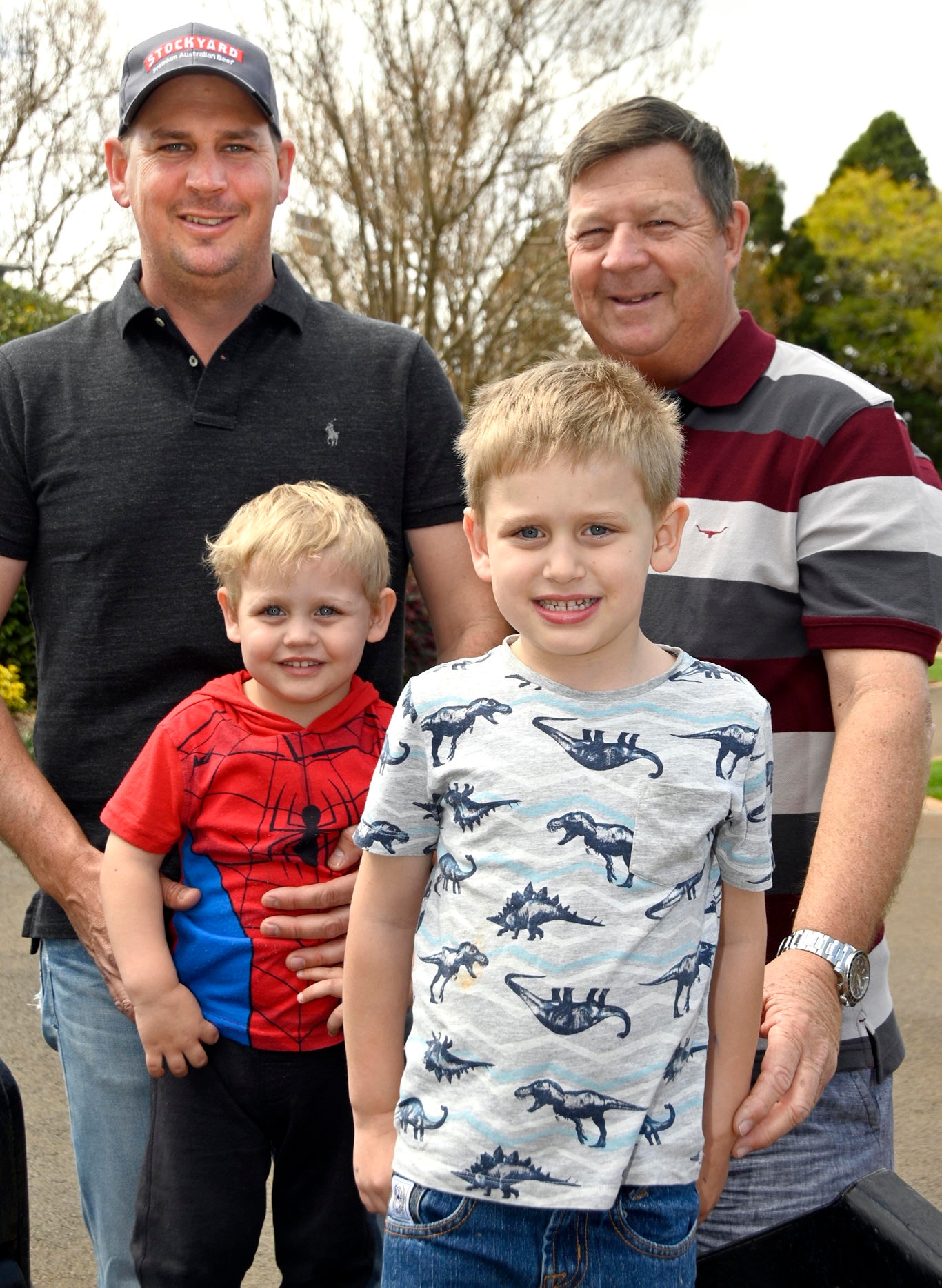 Father's Day Toowoomba. Luke, Michael, Nate and Chase Gaske.