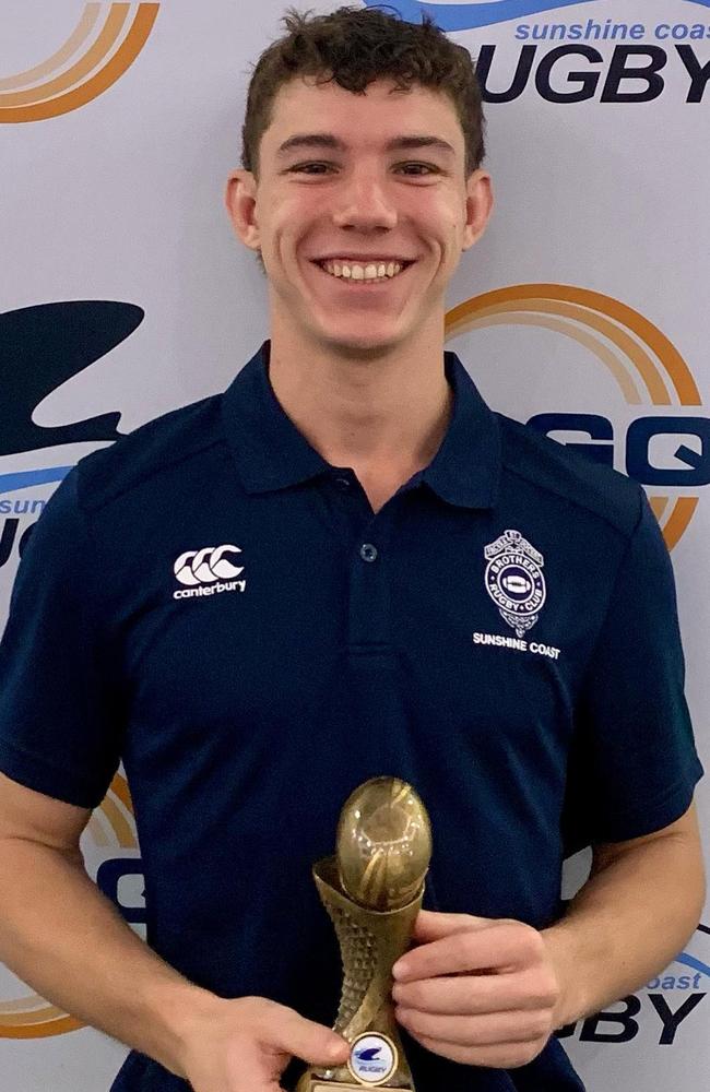 Brothers Sunshine Coast player Jack Buckley took out the Best and Fairest Award for the 2022 Sunshine Coast Rugby Union Cricks Volkswagen Cup.