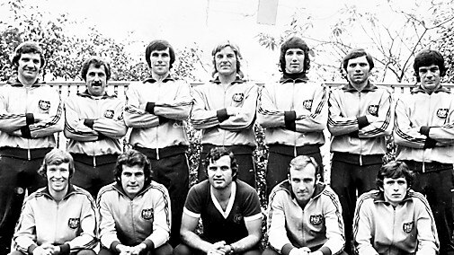 1974 Australian FIFA World Cup soccer team (back row L-R) Ray Baartz, Ray Richards, John Watkiss, Peter Wilson, Adrian Alston, Doug Utjesenovic &amp; John (Johnny) Warren, (front row (L-R) Jimmy MacKay, Col Curran, Rale Rasic, coach, Jim Fraser &amp; Atti Abonyi. Pic News Corp. p52// 1974 Australian World Cup soccer team (back row L-R) Ray Baartz, Ray Richards, John Watkiss, Peter Wilson, Adrian Alston, Doug Utjesenovic &amp; John (Johnny) Warren, (front row (L-R) Jimmy MacKay, Col Curran, Rale Rasic, coach, Jim Fraser &amp; Atti Abonyi. Pic News Corp.