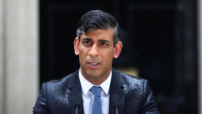 UK Prime Minister Rishi Sunak announcing Brits will go to the polls on July 4. Picture: Peter Nicholls/Getty Images