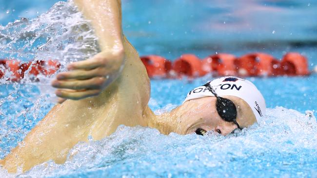 Mack Horton finished third in the 400m freestyle final at the Australian Olympic Swimming Trials. Picture: Getty Images