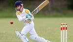 Jack Jarvis batting during the under 11 junior cricket grand final between Tahmoor (batting) v Campbelltown Westerners at Jackson Park Woodbine. Picture: Jonathan Ng