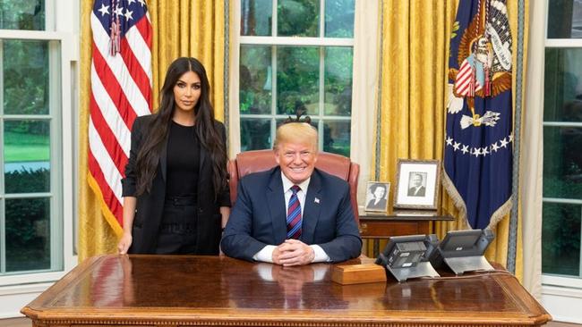 Kim Kardashian meets Donald Trump at the White House. Picture: White House