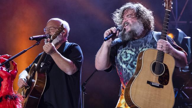 ATLANTA, GEORGIA - MAY 06: Kyle Gass (L) and Jack Black of Tenacious D perform on day 2 of the 10th Anniversary of Shaky Knees at Central Park on May 06, 2023 in Atlanta, Georgia. (Photo by Scott Legato/Getty Images)