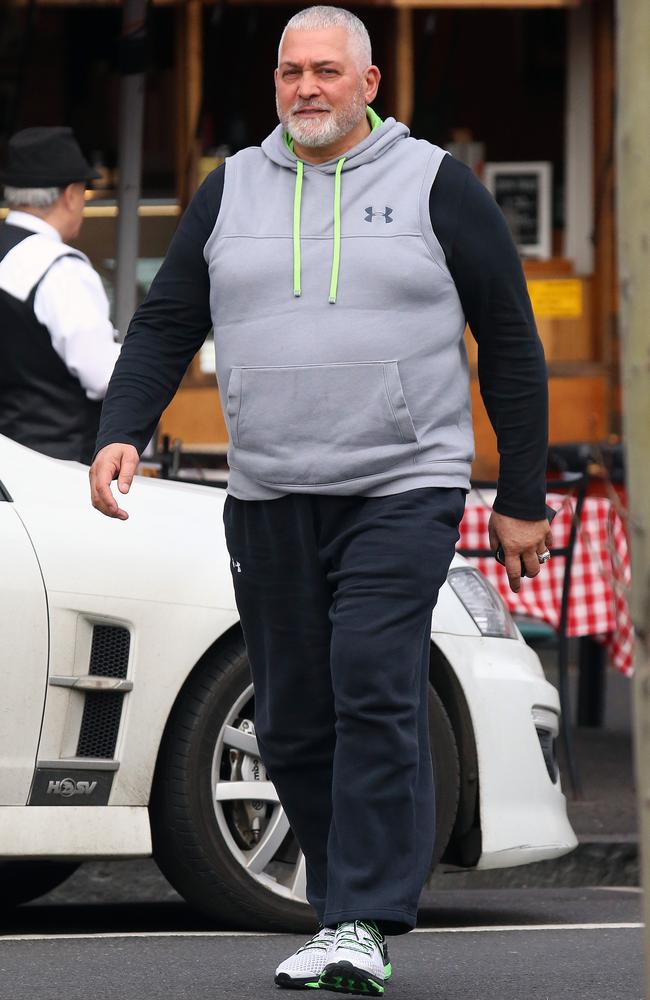 Mick Gatto out for lunch at Villa Romano on Lygon St. Picture: Alex Coppel