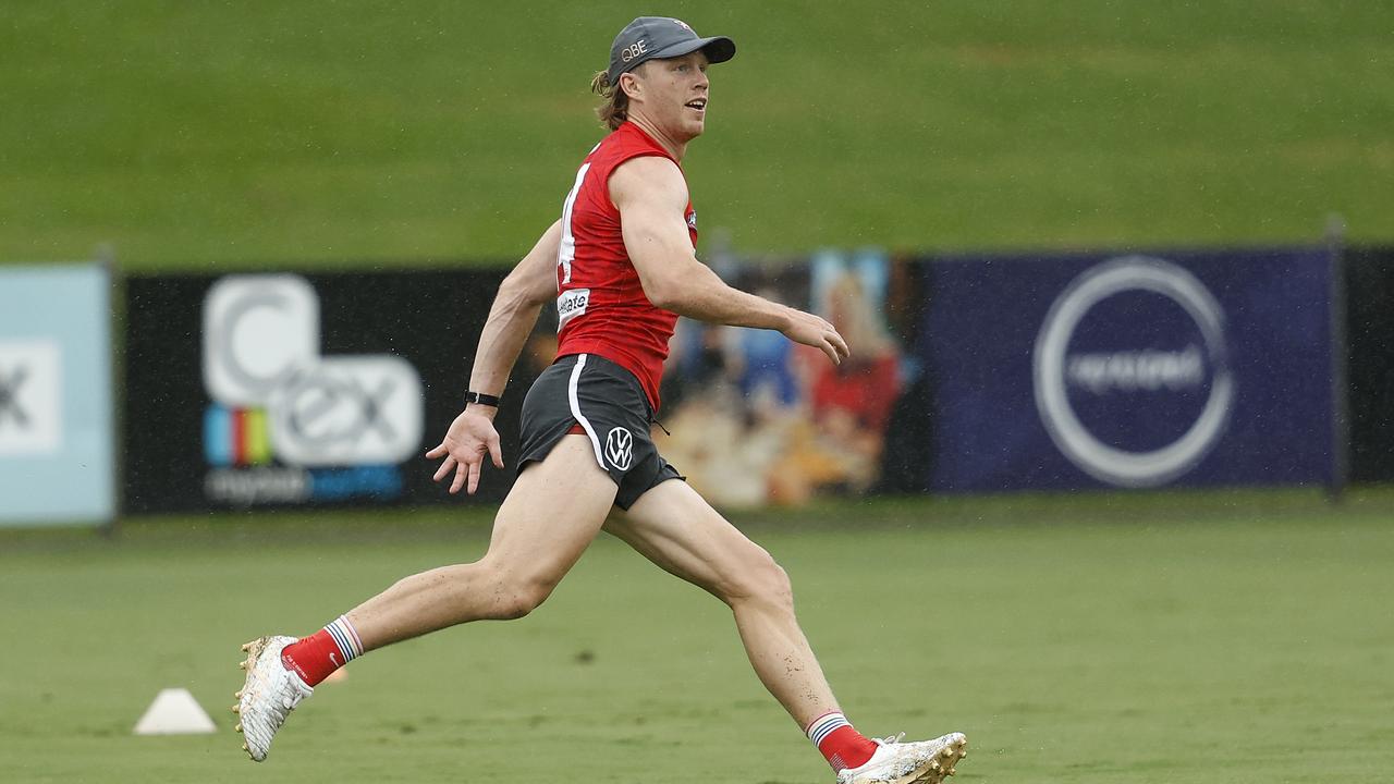 Callum Mills back at Sydney Swans training Photo by Phil Hillyard