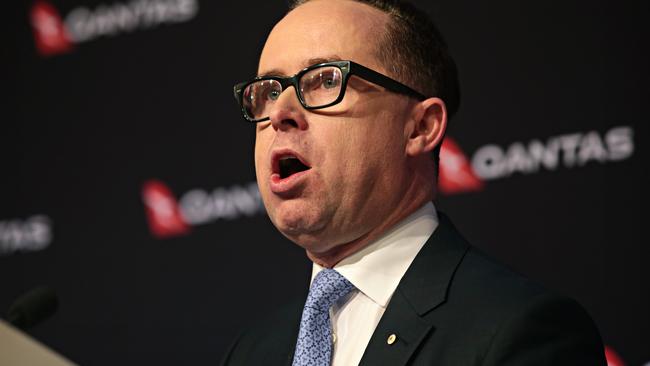 Qantas CEO Alan Joyce will take no salary for the remainder of the year due to the impacts of coronavirus on the airline. Picture: Adam Yip