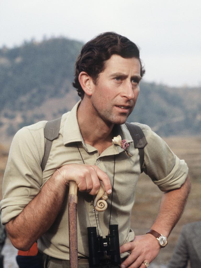 Charles after three days trekking in Nepal, 1980. Picture: Tim Graham via Getty Images