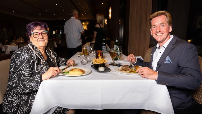 Debbie Kepitis and Ray Thomas enjoy lunch at Biviano’s. Picture: Tom Parrish