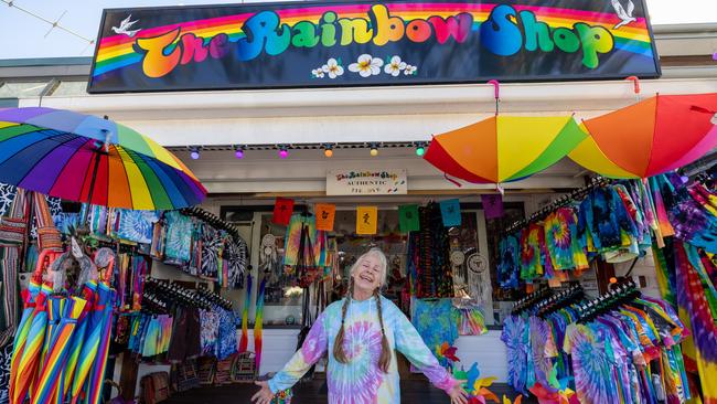 Owner of Byron’s iconic Rainbow Shop, Wendy Venuz, says the town is losing its ‘uniqueness’. Picture: Danielle Smith