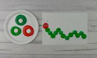 How to make a Caterpillar marshmallow painting