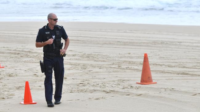 Police have been forced to patrol beaches because so many still refuse to do their part for Team Australia. Picture: AAP/Darren England