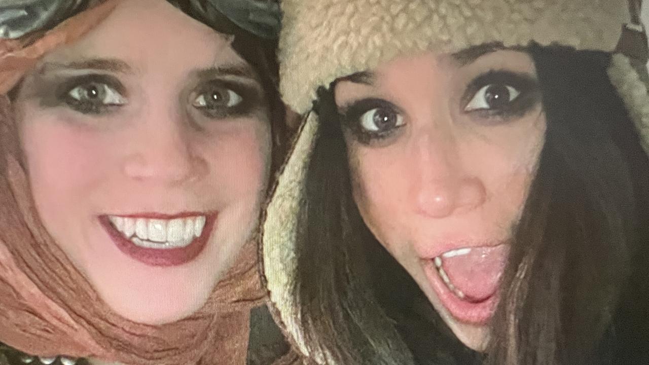 Meghan and Harry shared never-before-seen pictures of themselves partying with Eugenie in their Netflix special. Picture: Netflix