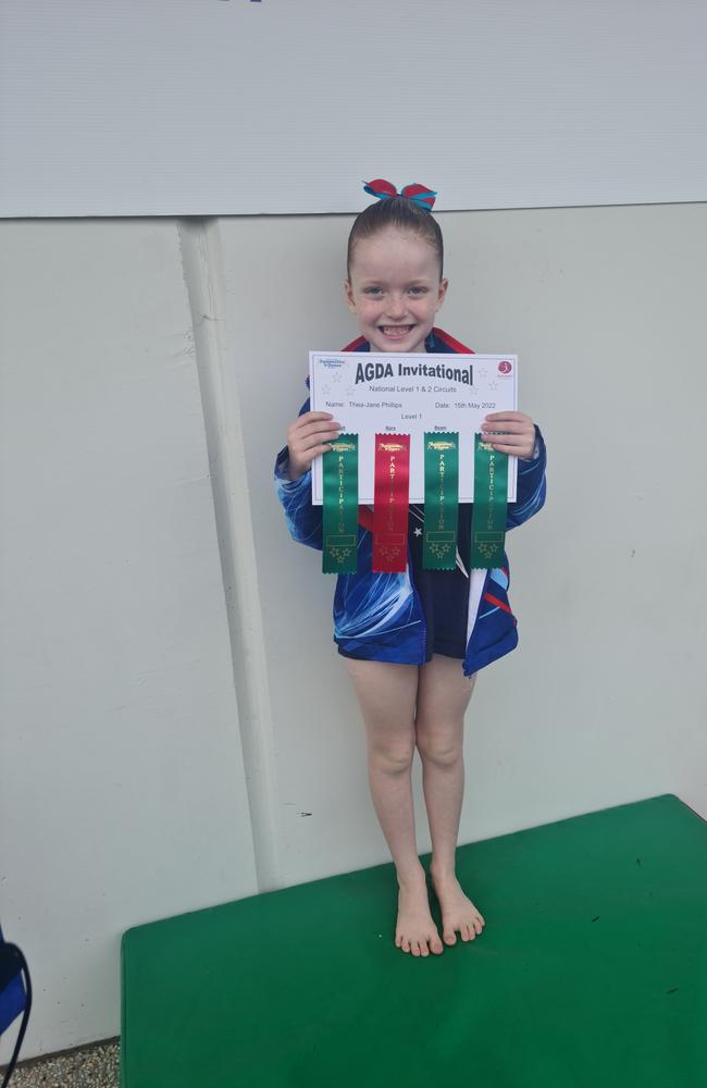 Thea-Jayne Phillips, Australiasian Gymnastics Academy. Picture: Contributed