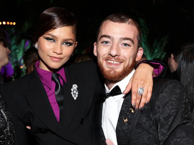 Zendaya and Angus Cloud attended the 2022 Vanity Fair Oscar Party together. Picture: Matt Winkelmeyer/VF22/WireImage for Vanity Fair