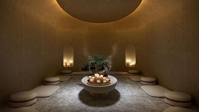 An artist’s impression of a wellness area at Saint Haven Bondi.