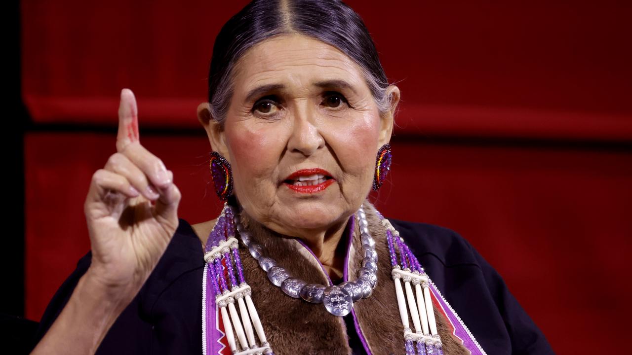 Native American rights activist Sacheen Littlefeather has died, just weeks after being honoured by the Academy Museum of Motion Pictures. Picture: Frazer Harrison/Getty Images