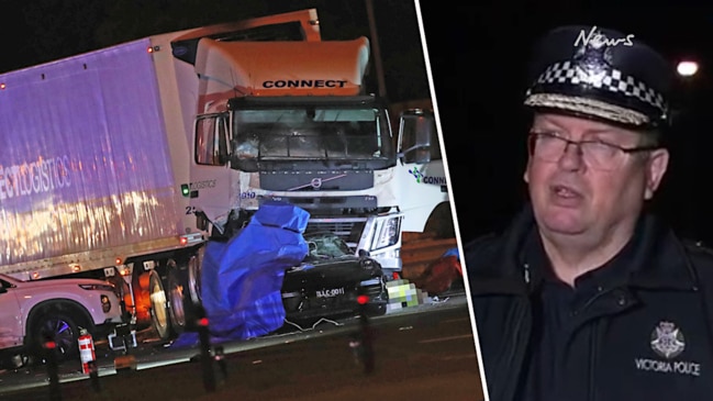 Eastern Freeway Truck Crash: Victoria Police Tributes To Officers ...