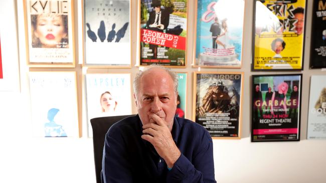 14/01/2019: Music promoter Michael Gudinski in his Melbourne office. Stuart McEvoy/The Australian.