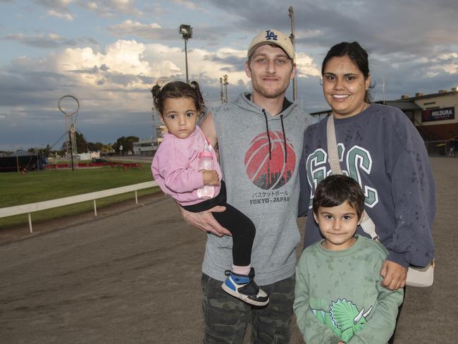 Alayah Mitchell, Mason Purgar, Sharon Mitchell, Kruze Purgar at the Mildura Show 2024. Picture: Noel Fisher