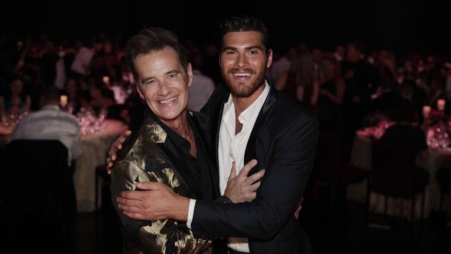 Richard Reid and Justin Lacko pose during the 2019 Australian LGBTI Awards. Photo by Brook Mitchell