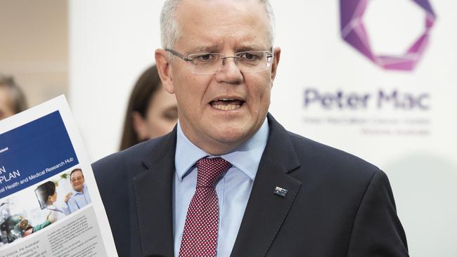 Scott Morrison in Melbourne yesterday. Picture: AAP