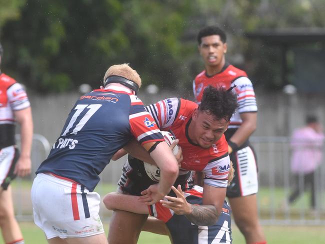 Kirwan State High School hosts St Patrick's College, Mackay, in round 1 of the 2025 Aaron Payne Cup. Picture: Evan Morgan
