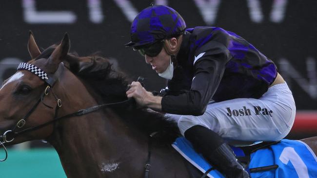 Josh Parr rides Betsy’s Flag for trainer Mark Newnham. Picture: Getty Images