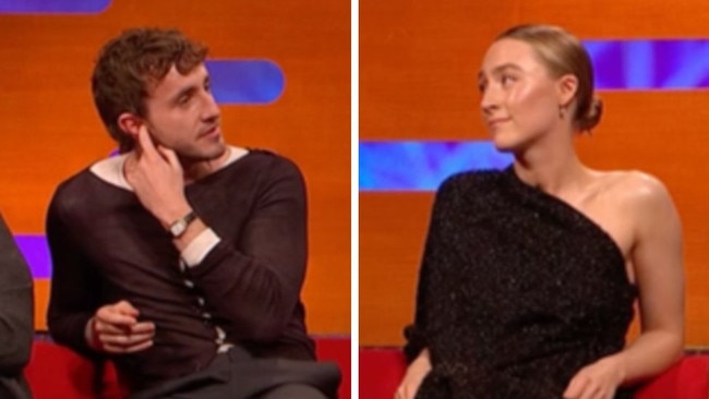 Paul Mescal and Saoirse Ronan on The Graham Norton Show recently.