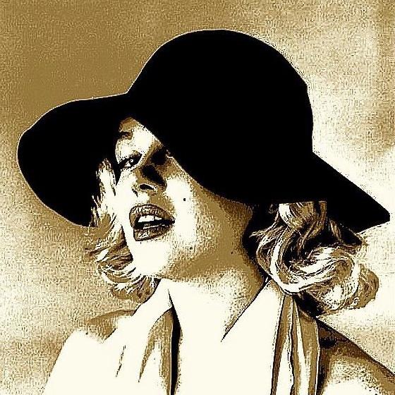 A graphic rendering of a teenage Natasha Bassett, as Marilyn Monroe, from mother’s Facebook page in 2012.