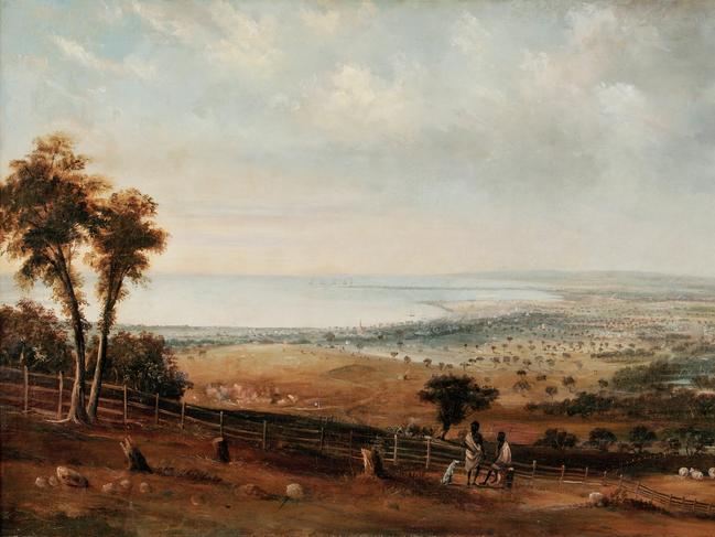 William DukeGeelong from Mr Hiatt's, Barrabool Hills1851oil on canvasGeelong GalleryGift of the family of Edward John Bechervaise, inhis memory, 1943Photographer: Terence Bogue