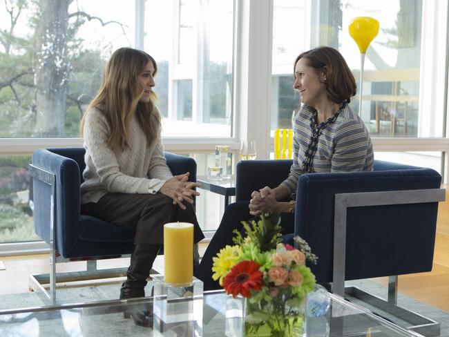 Sarah Jessica Parker and Molly Shannon in a scene from the new show, <i>Divorce</i>. Picture: HBO