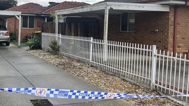 Police probe the circumstances surrounding a fire at a home in Broadmeadows in Melbourne’s north. Picture: Erin Constable