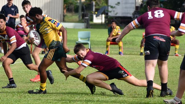 Photographs from the Will Murdoch Perpetual Shield. The annual U14 rugby league competition, in its second year, involved Gilroy Santa Maria College, Ingham State High School and St Teresa's Catholic College Abergowrie. Picture: Cameron Bates