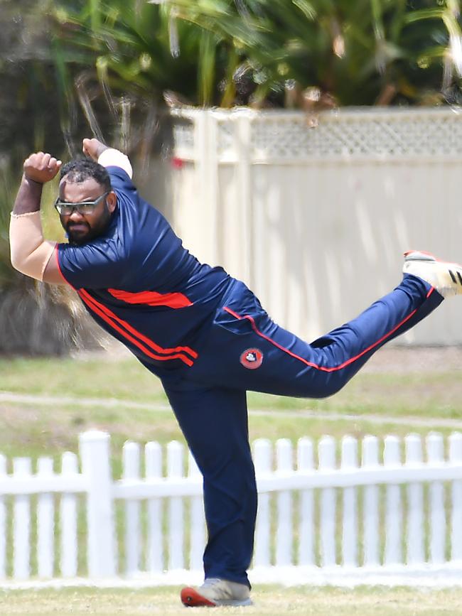 Surfers Paradise bowler Madeesha Perera picked up 6-8 from 8.1 overs against Coomera Hope Island Picture, John Gass