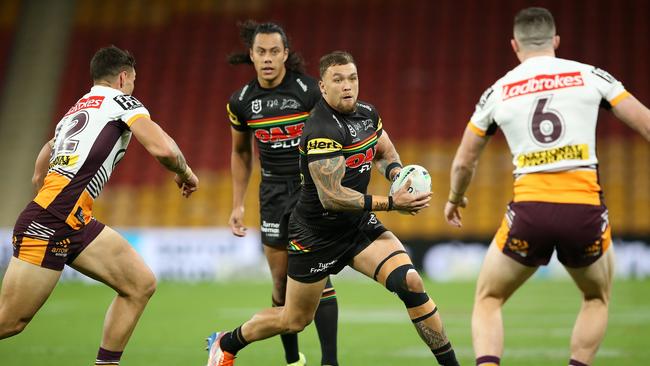 The Panthers struggled in defence and could be without enforcer James Fisher-Harris for the next three games. Picture: Getty Images.