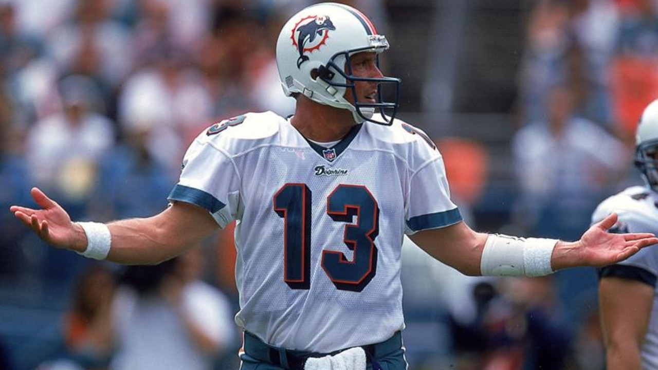 Quarterback Dan Marino of the Miami Dolphins in action against the