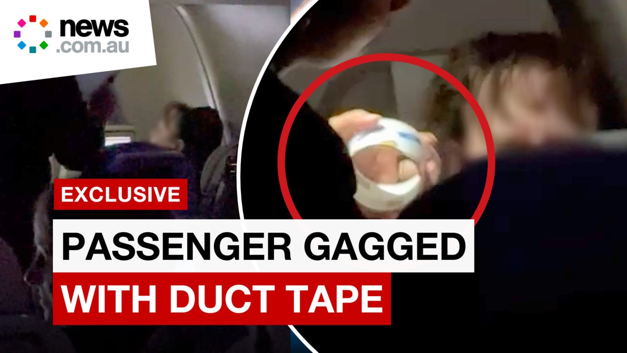 Woman gagged by duct tape on plane