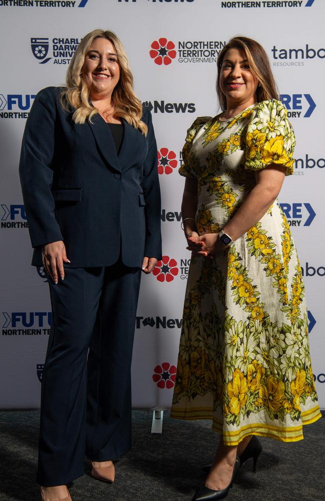 Melanie Plane Editor NT News and Cathryn Tillmouth Executive Director NT at the NT News Futures Northern Territory forum 2024. Picture: Pema Tamang Pakhrin