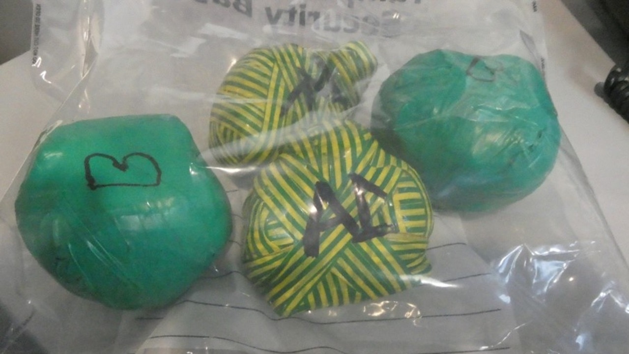 Illegal contraband including drugs found at prisons across South Australia, including filled tennis balls hit over fences into the Adelaide Women's Prison. Picture: Supplied