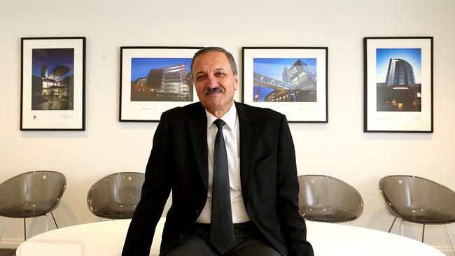 Hobart's Ali Sultan in his offices on the top floor of the Commonwealth Bank building in Liverpool St