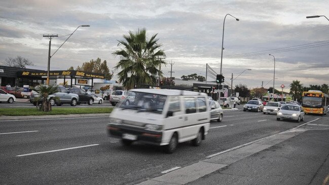 Traffic at the corner of Marion Rd and Anzac Highway, Plympton. Source: File