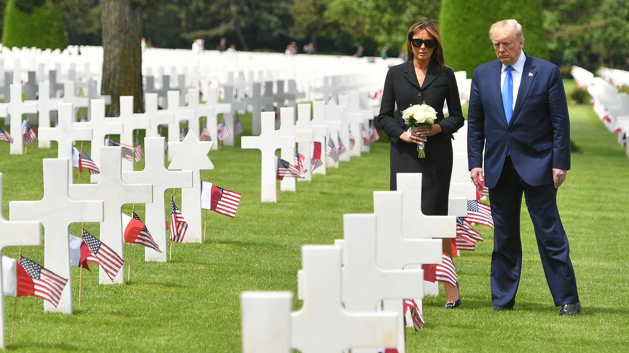 The Trumps’ visit to Normandy has raised eyebrows. Picture: Mandel Ngan/AFP