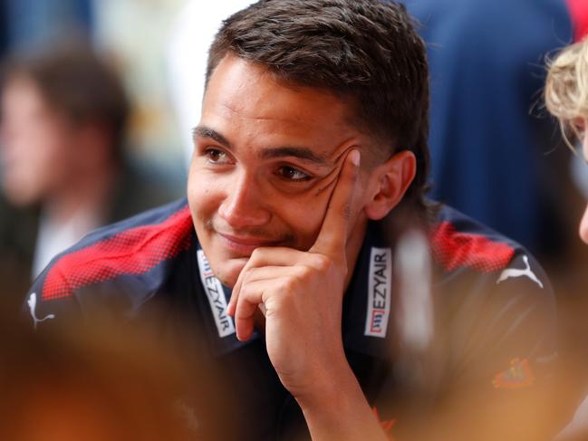 MELBOURNE, AUSTRALIA - DECEMBER 09: Jamarra Ugle-Hagan is seen before the NAB AFL Draft on December 09, 2020 in Melbourne, Australia. (Photo by Michael Willson/AFL Photos via Getty Images)