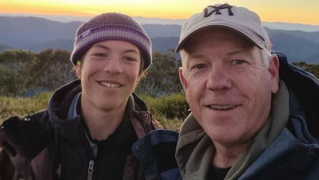 Mr Stevens with his father, SA Police Commissioner Grant Stevens. Picture: Supplied