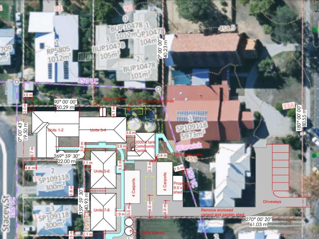 Planning documents provided to Warwick Daily News reveals the 10 unit plan accessed from Guy Street.