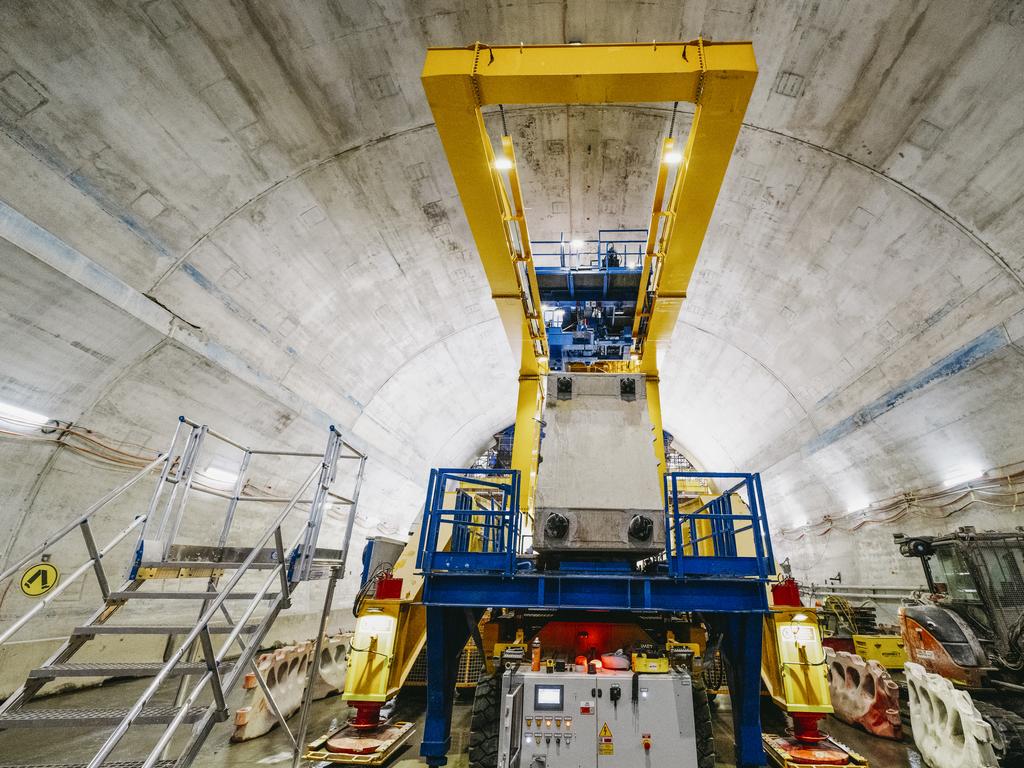 Mezzanine level installation in Woolloongabba cavern. Picture: Dan Peled via The Photo Pitch.