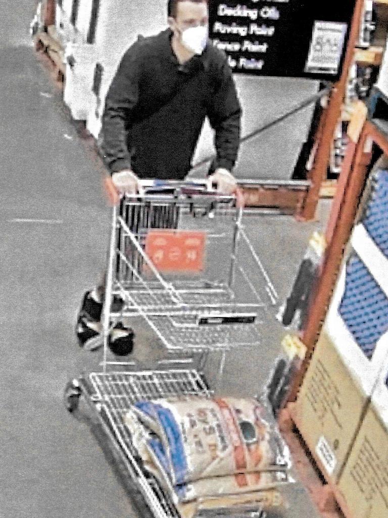 Justin Stein pictured buying sand at Bunnings. Picture: NSW Supreme Court